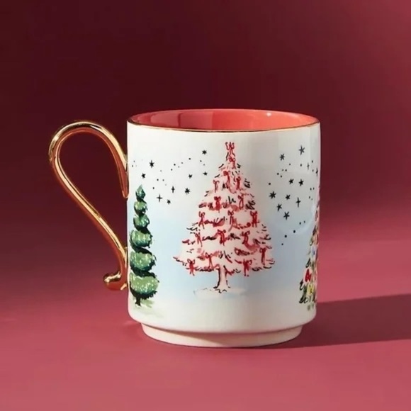 NWT Anthropologie Susannah Garrod 'Tis The Season Mug O' Christmas Tree Mug - Picture 1 of 2